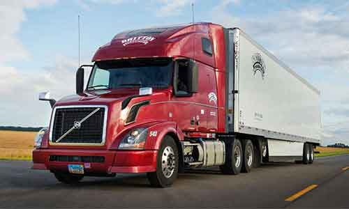 Road freight truck on a highway